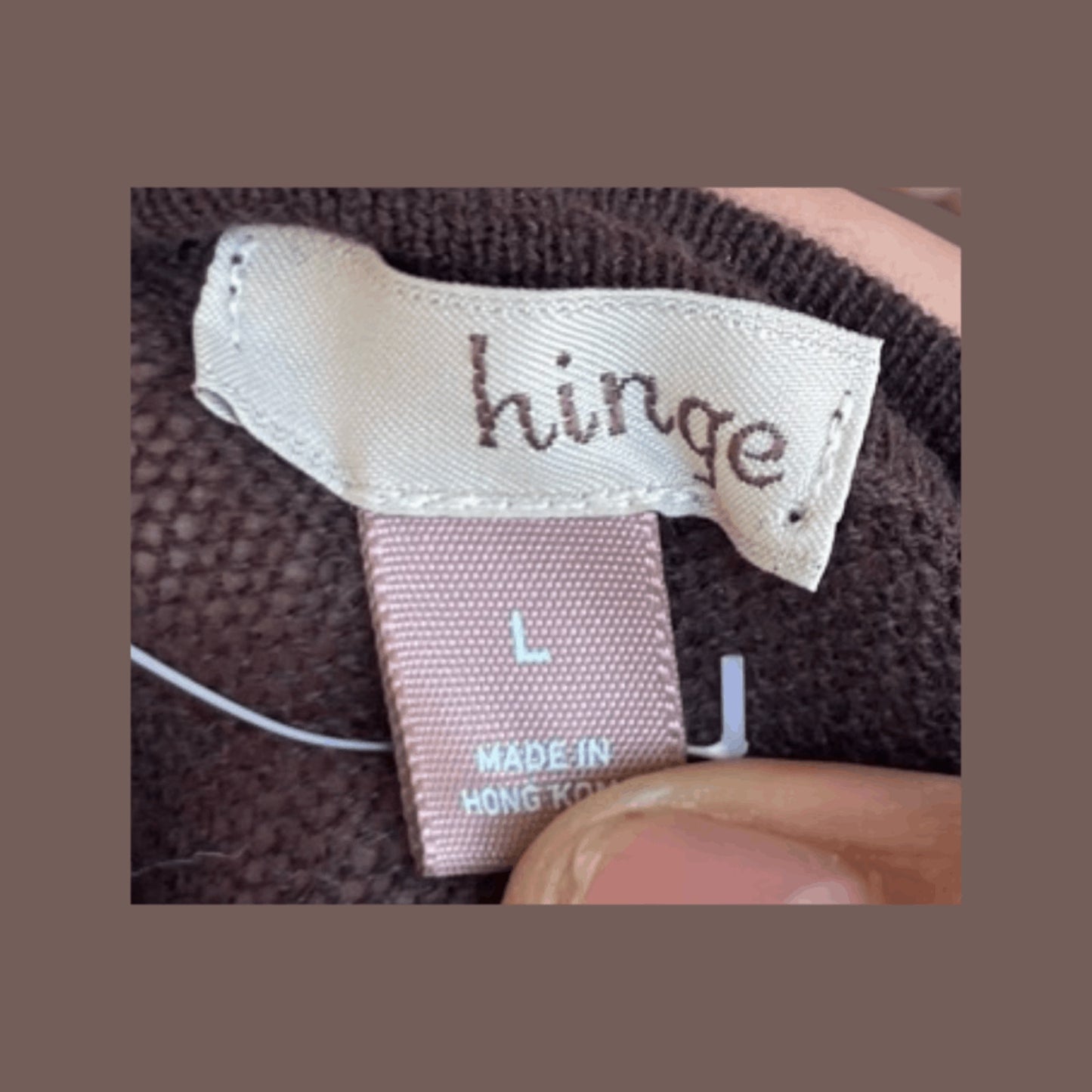 Vintage Hinge Brown Cotton Cardigan – Y2K Layering Staple