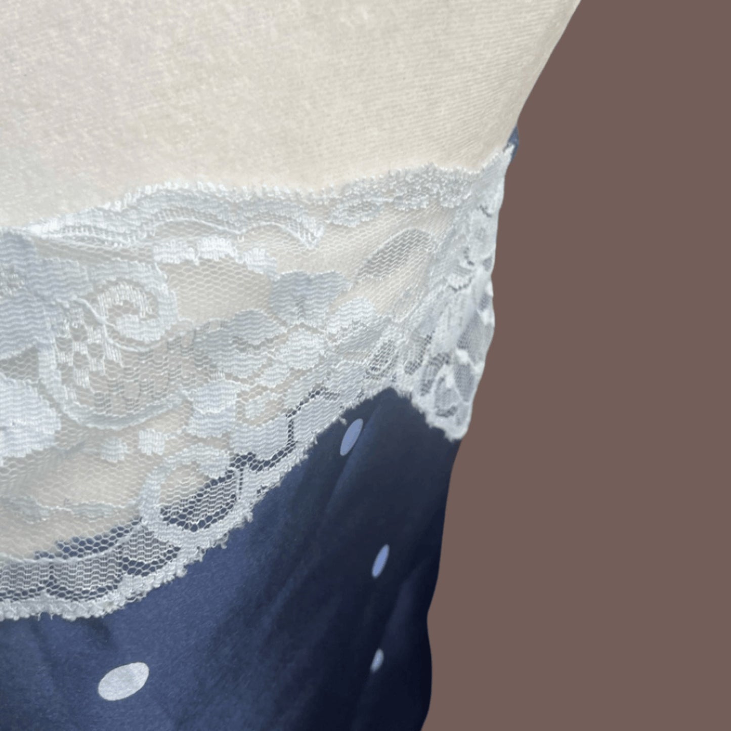 Vintage Morgan Taylor Polka Dot Slip Dress – 90s Coquette Loungewear