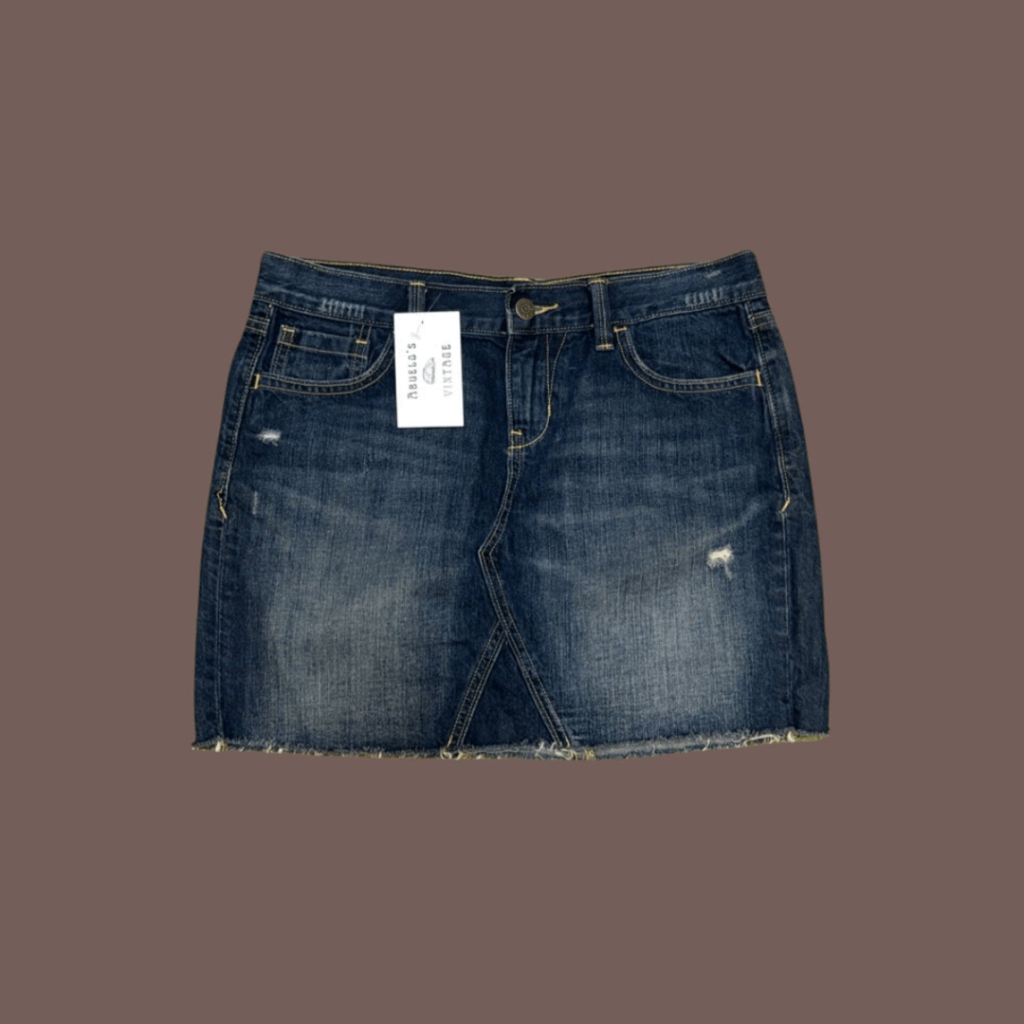 Vintage Old Navy Distressed Denim Mini Skirt – Y2K Mall Era