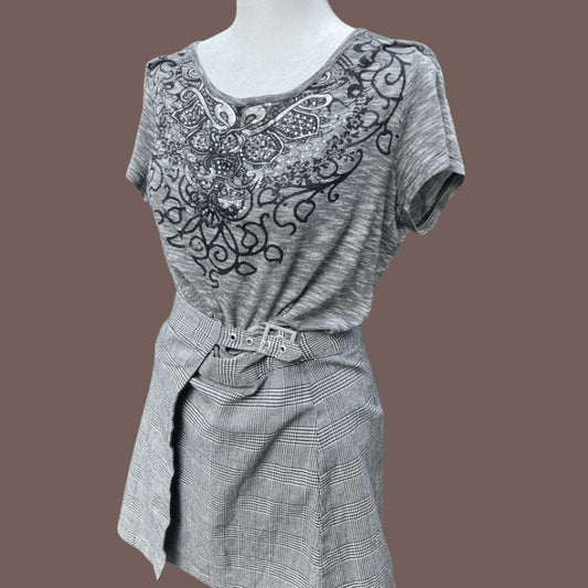 Vintage Brandy Melville Houndstooth Belted Skirt – Preppy Rocker