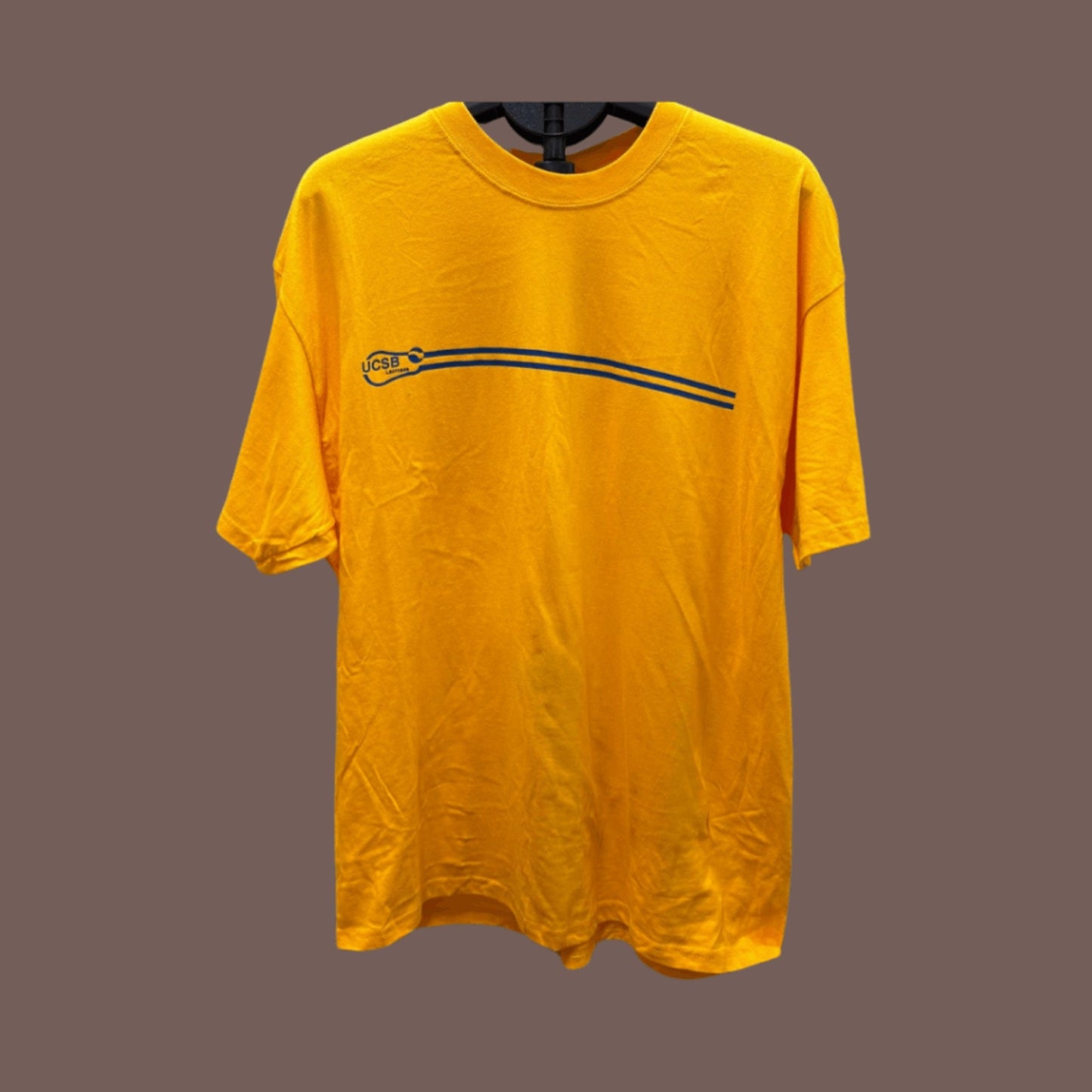 Vintage UCSB Lacrosse Tee – 90s Hanes Beefy‑T Yellow XL