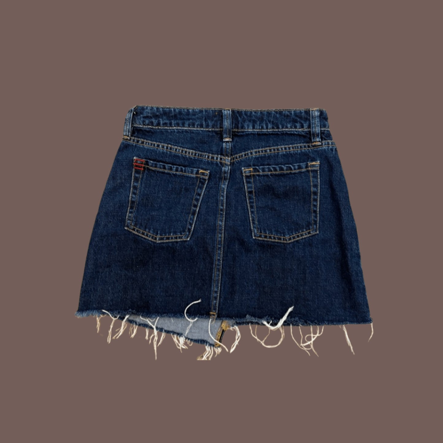 Vintage BDG Raw Hem Denim Mini Skirt – Retro Cool