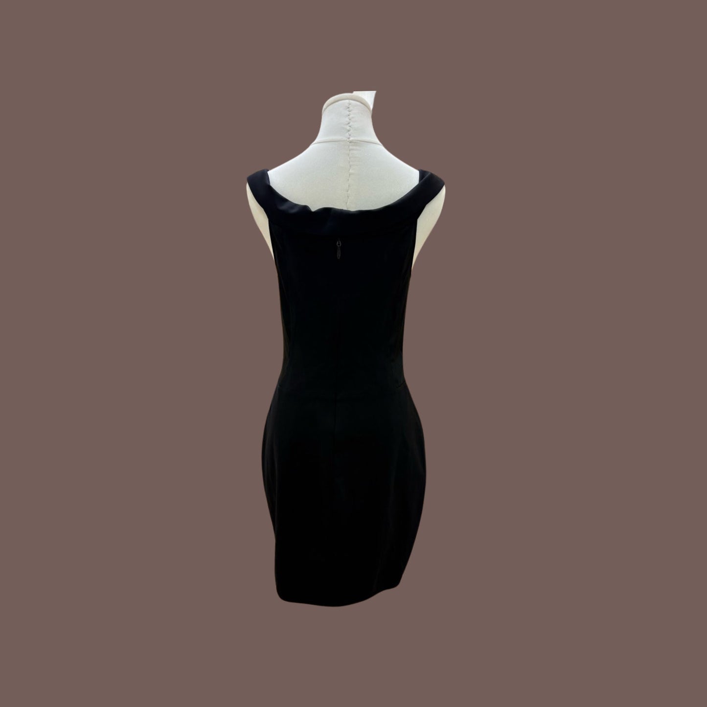 Vintage Halston Heritage Black Cocktail Dress – Y2K Minimalist Glam