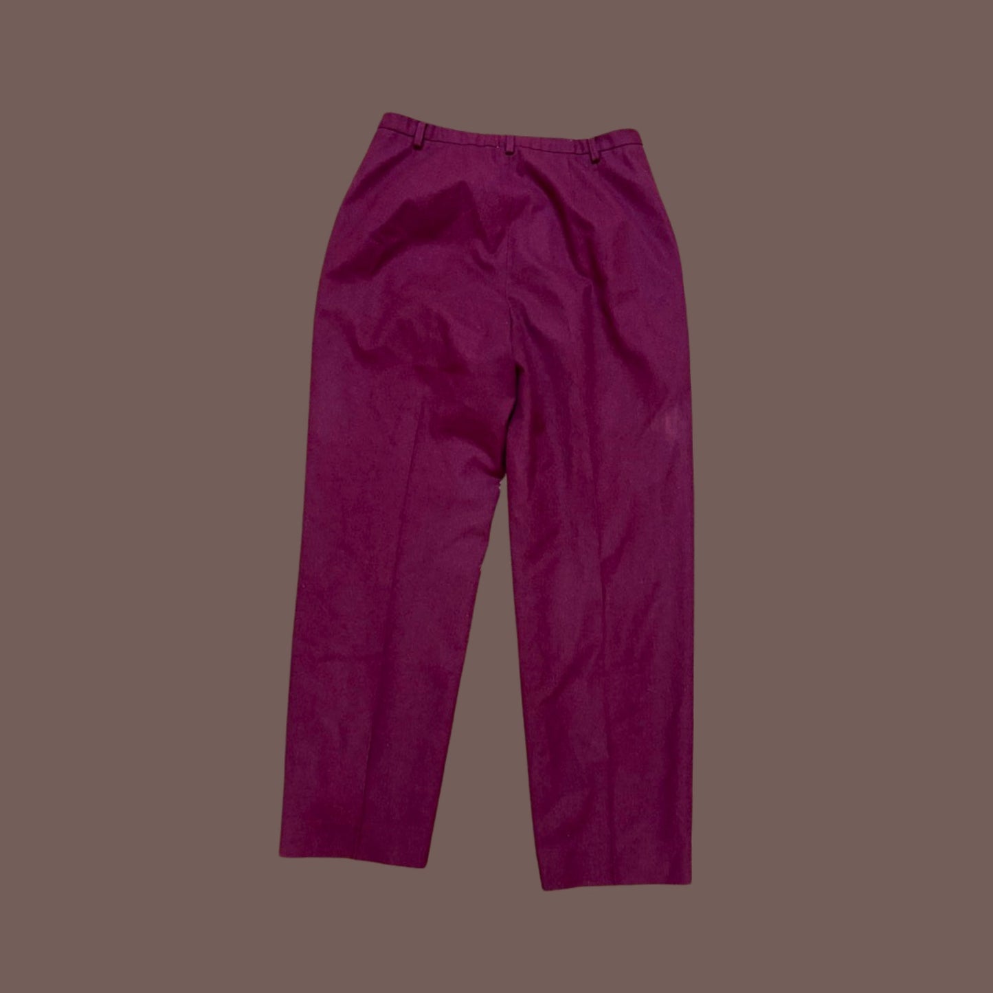 Vintage Pendleton Women’s Burgundy 100% Virgin Wool Trousers Size 14