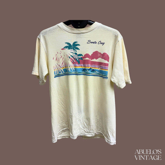 Vintage Oneita Santa Cruz Graphic T-Shirt – 90s Coastal Retro