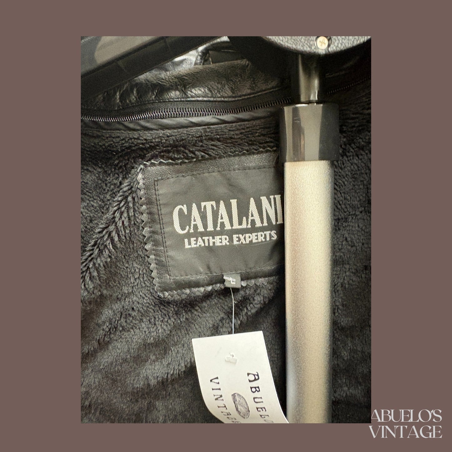 Vintage Catalani Leather Jacket – 90s Minimalist Moto