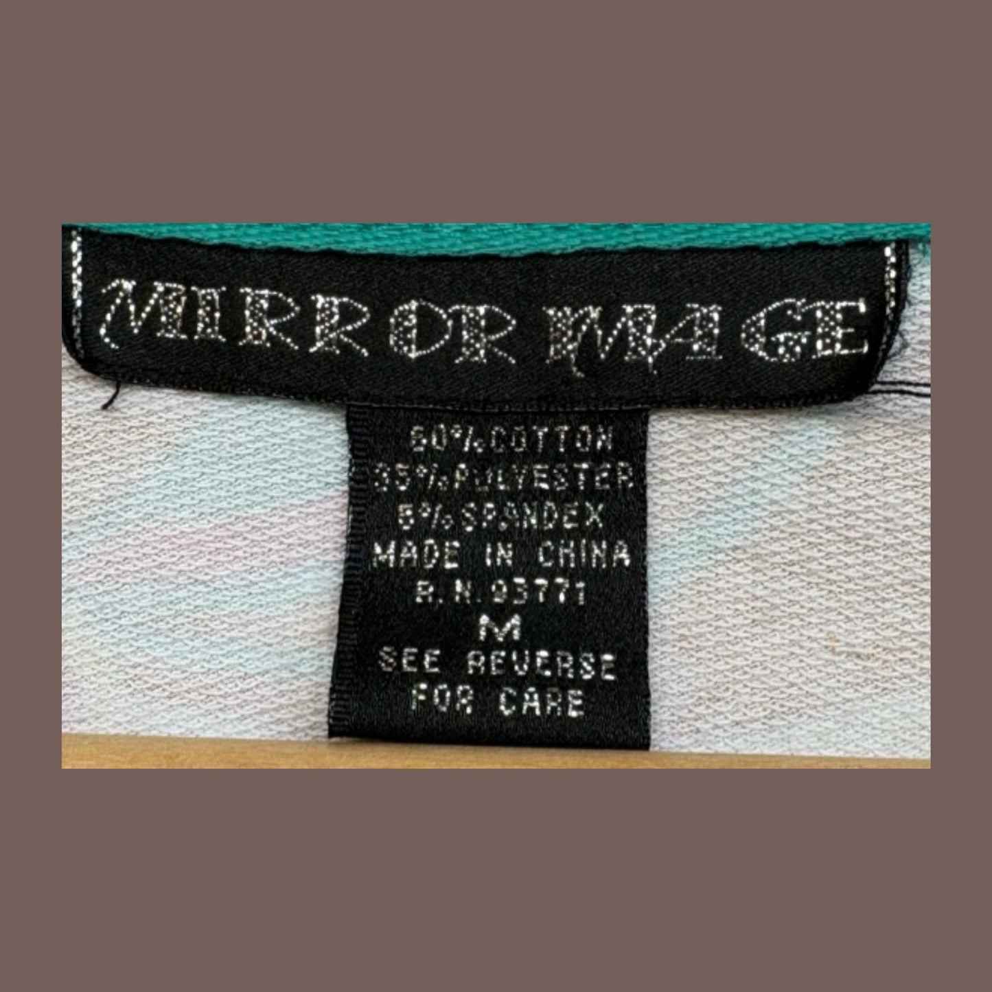 Vintage Mirror Image Psychedelic Zip-Up – Y2K Mod Rave