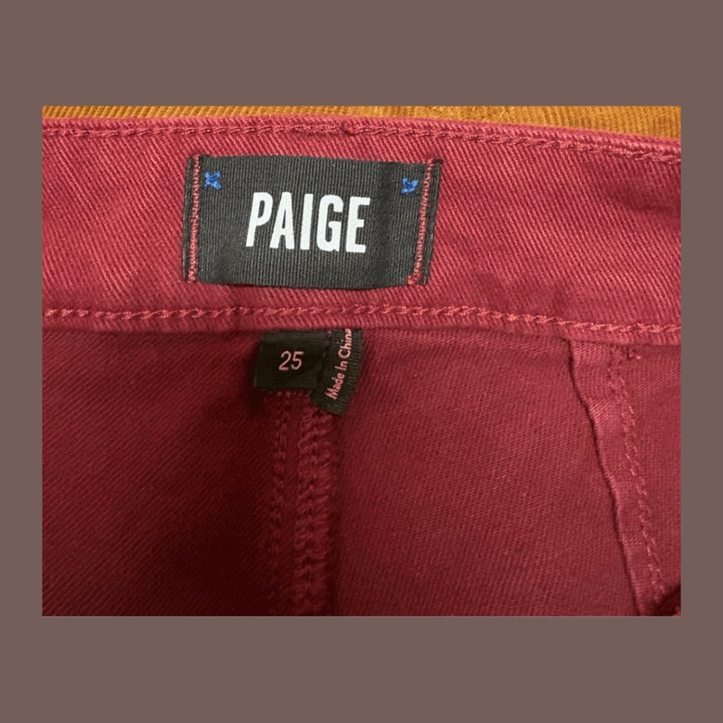 Vintage Paige Claudine Burgundy Flare Jeans – 70s Revival
