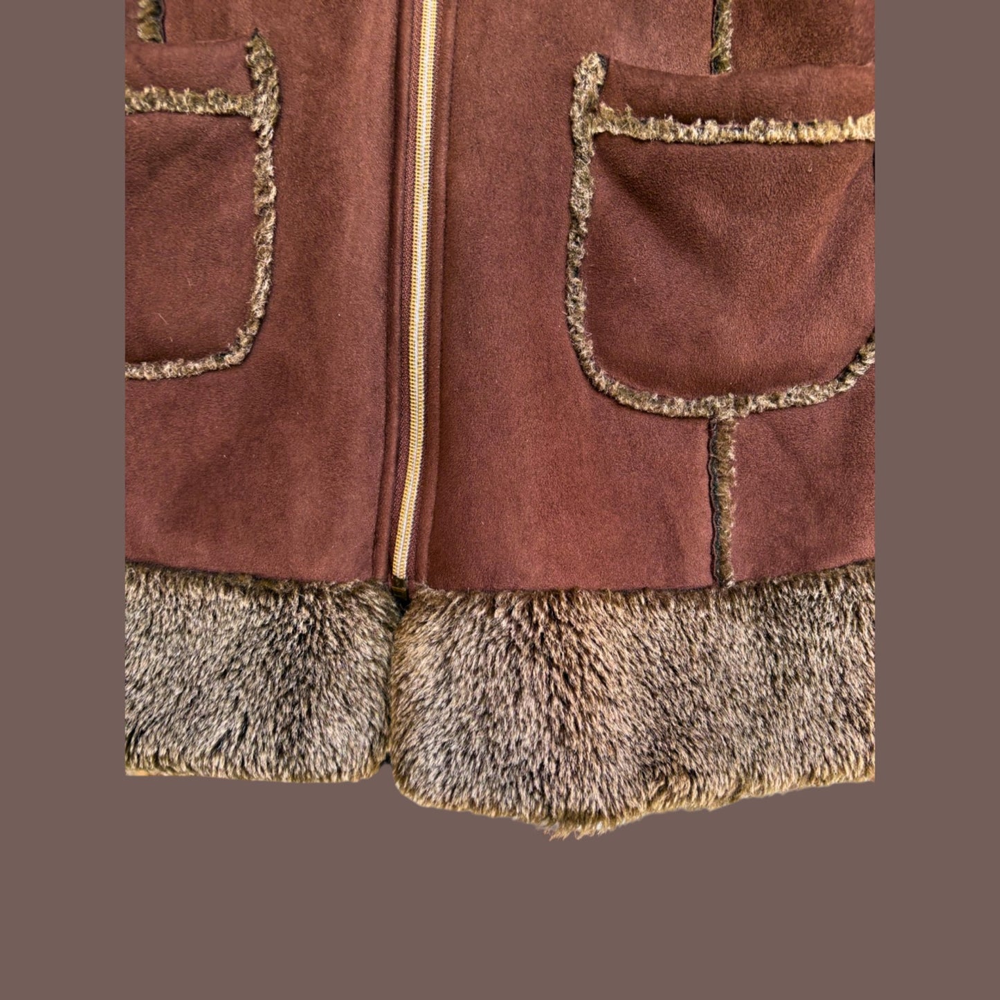 Vintage Cherokee Faux Shearling Coat – 90s Winter Staple