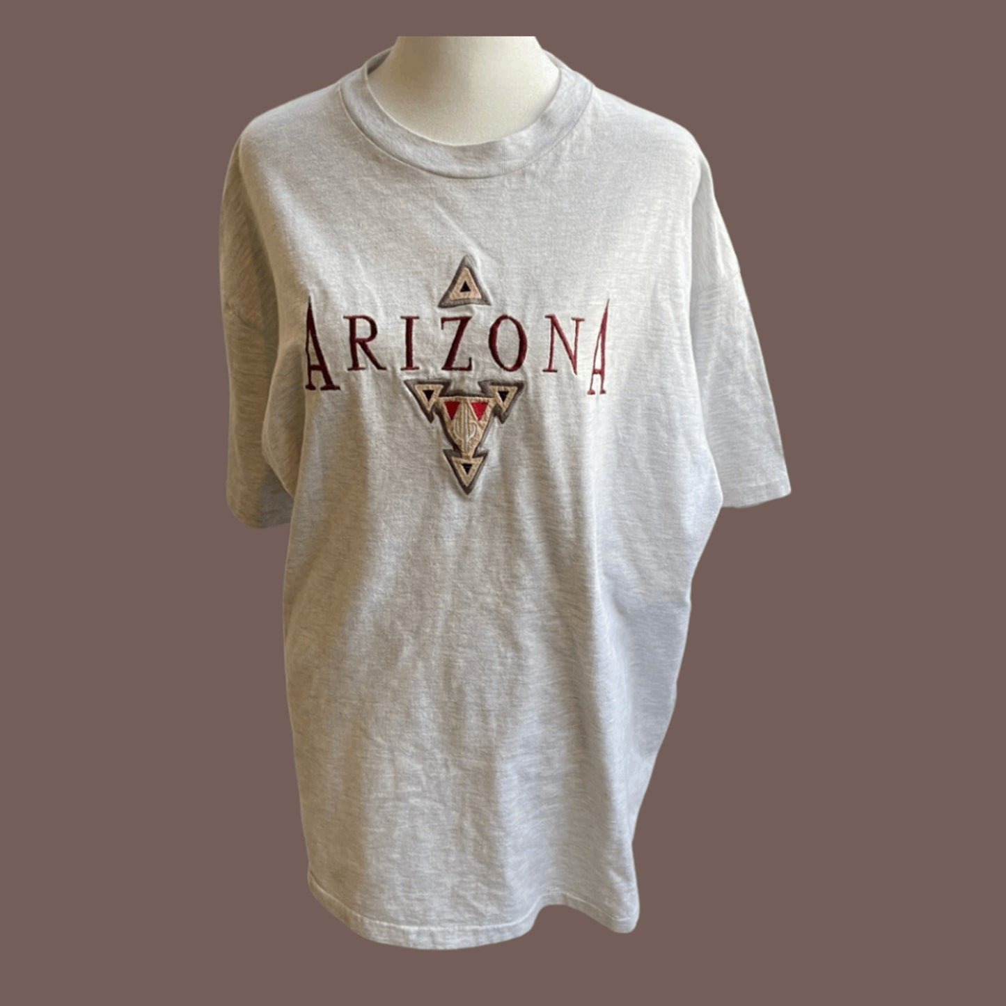 Vintage Hanes Embroidered Arizona Tee – 90s Souvenir Style