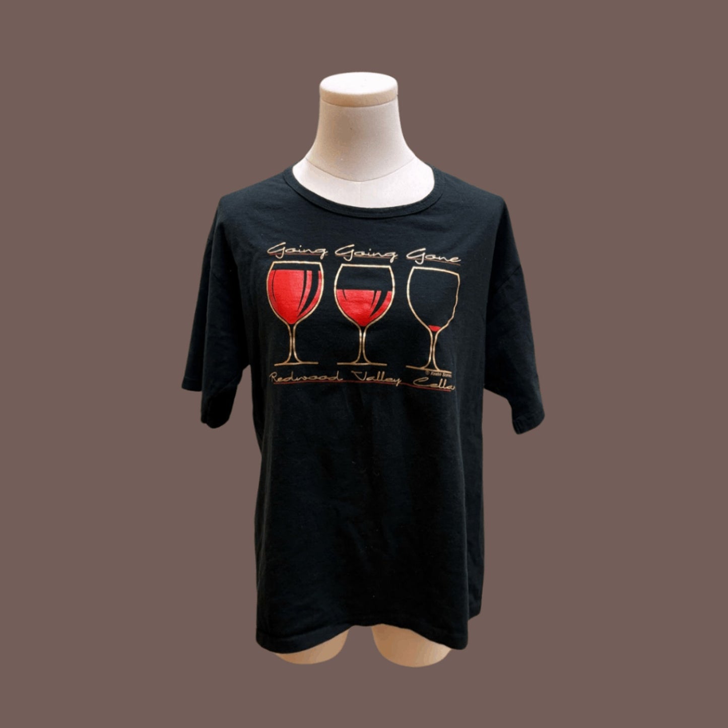 Vintage Wine Graphic Tee – 90s Single Stitch Cotton