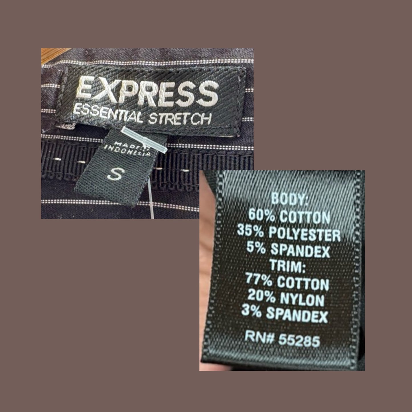 Vintage Express Stretch Buttondown – Office Siren Black Classic