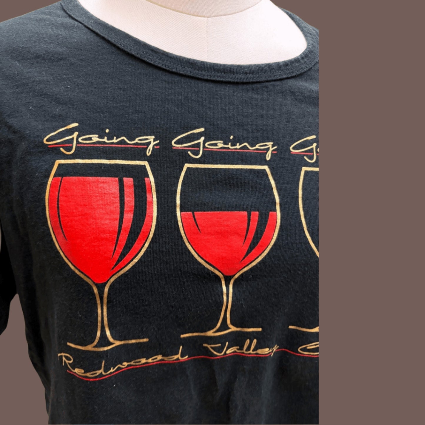 Vintage Wine Graphic Tee – 90s Single Stitch Cotton