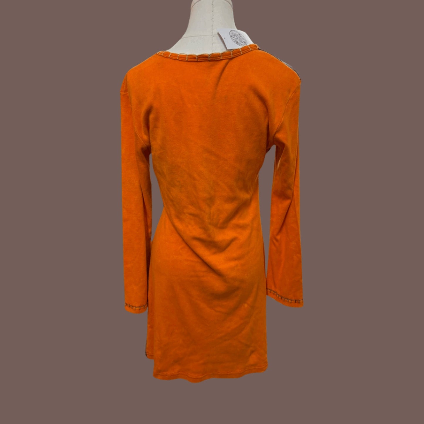 Vintage Patchwork Cotton Mini Dress – 90s Boho Hippie Vibes