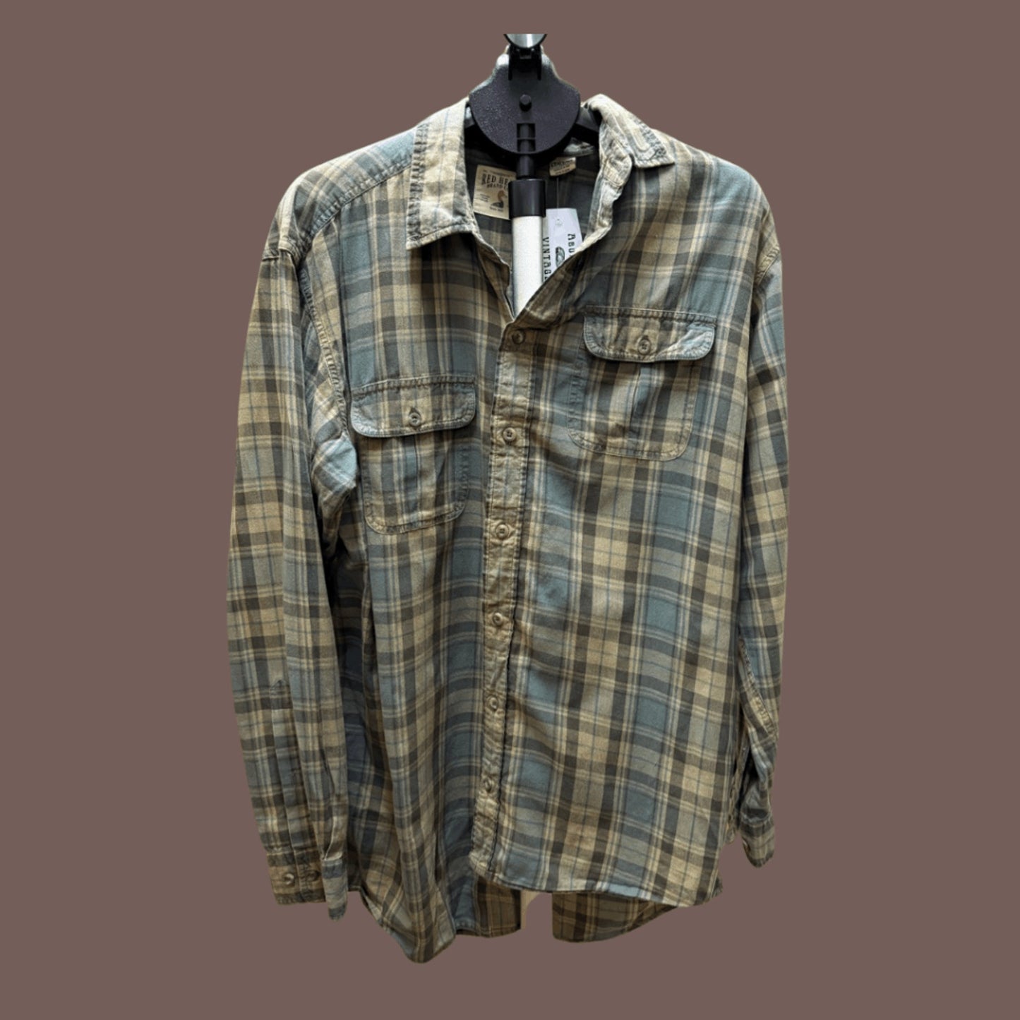 Vintage Red Head Green Plaid Button-Up Shirt – Rustic Workwear