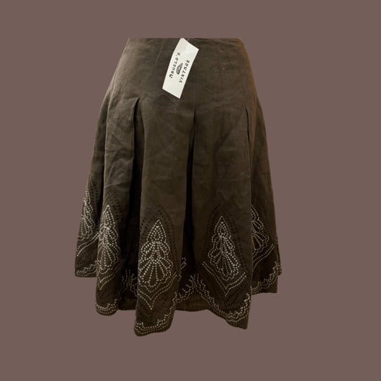 Vintage Tahari Embroidered Linen Skirt – Old Money Cottagecore