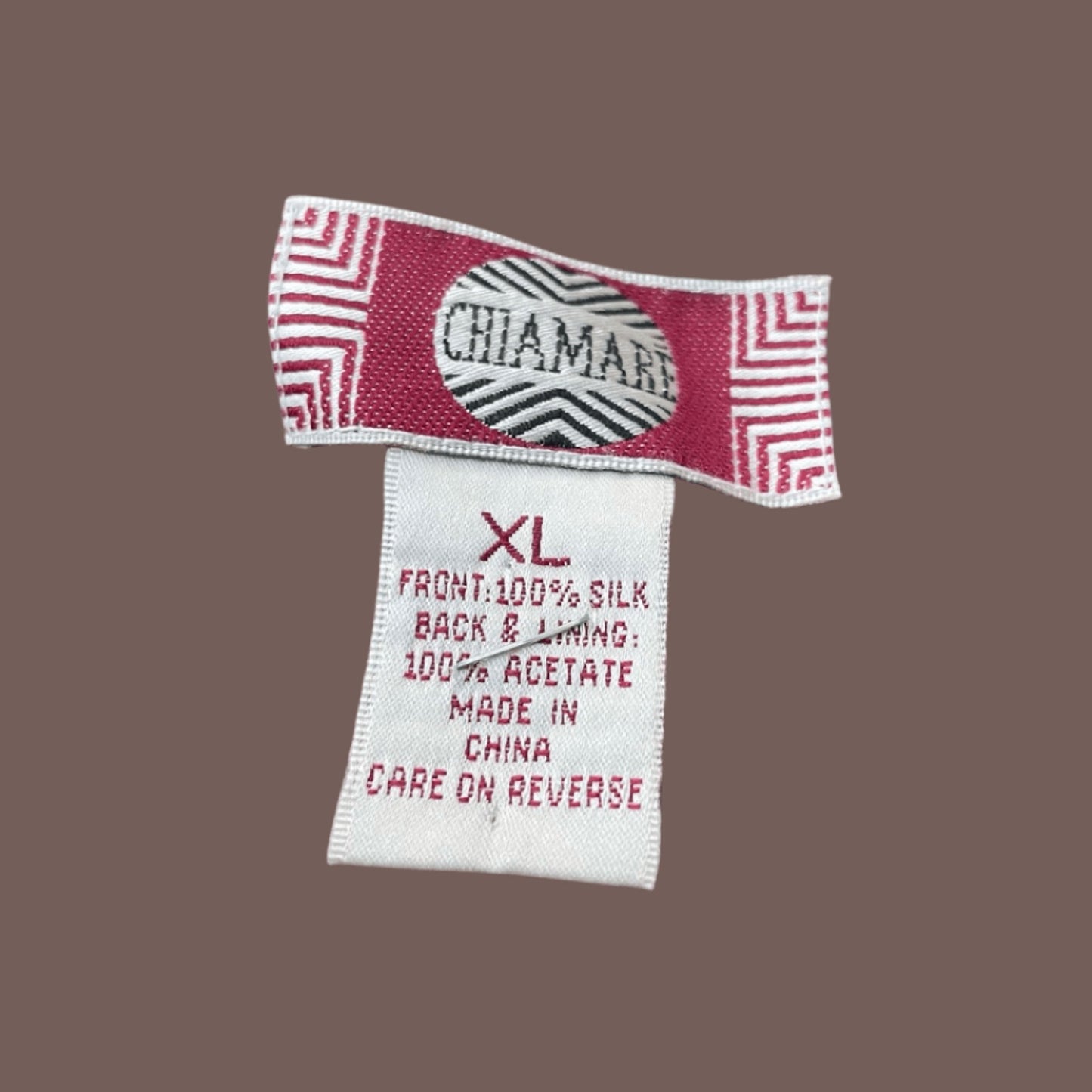 Vintage Chiamare Reversible Silk Vest – Retro Geometric Layer