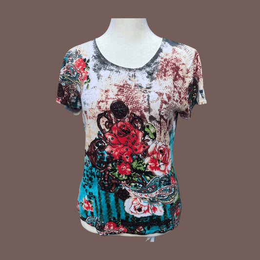 Vintage Pierri NY Mesh Floral Tee – Y2K Tattoo Artwear