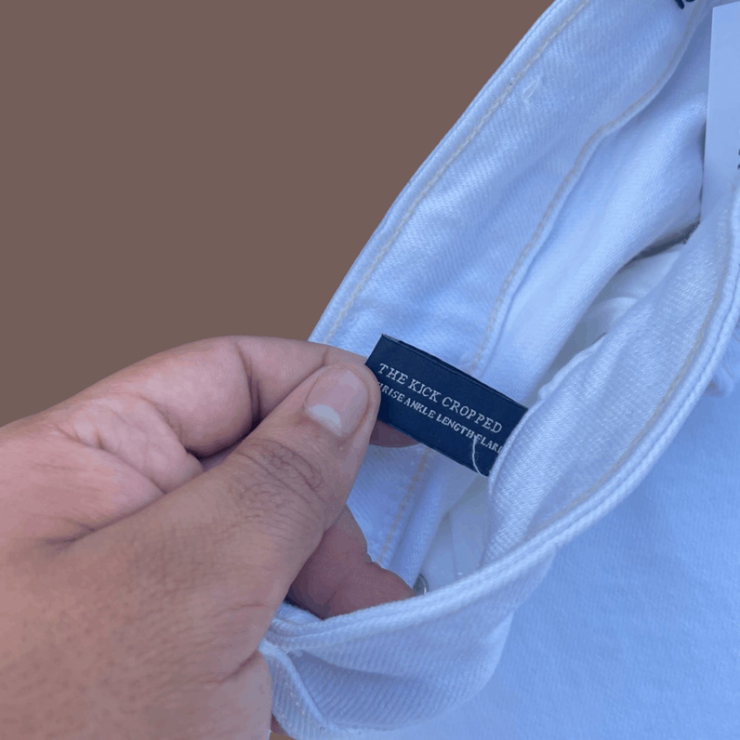 Scotch & Soda Cropped Jeans – White Mid‑Rise Minimal