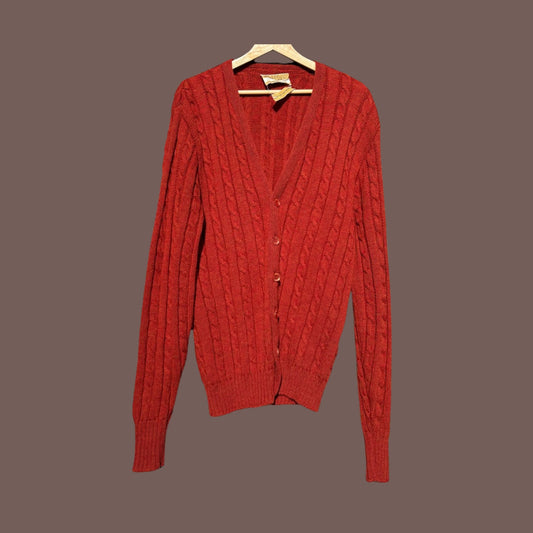 Vintage Jantzen Wool Cable Knit Cardigan – 70s Grandpacore USA