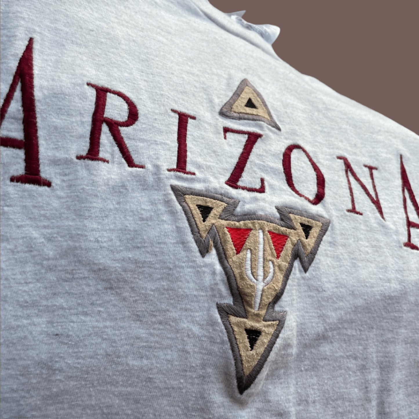 Vintage Hanes Embroidered Arizona Tee – 90s Souvenir Style