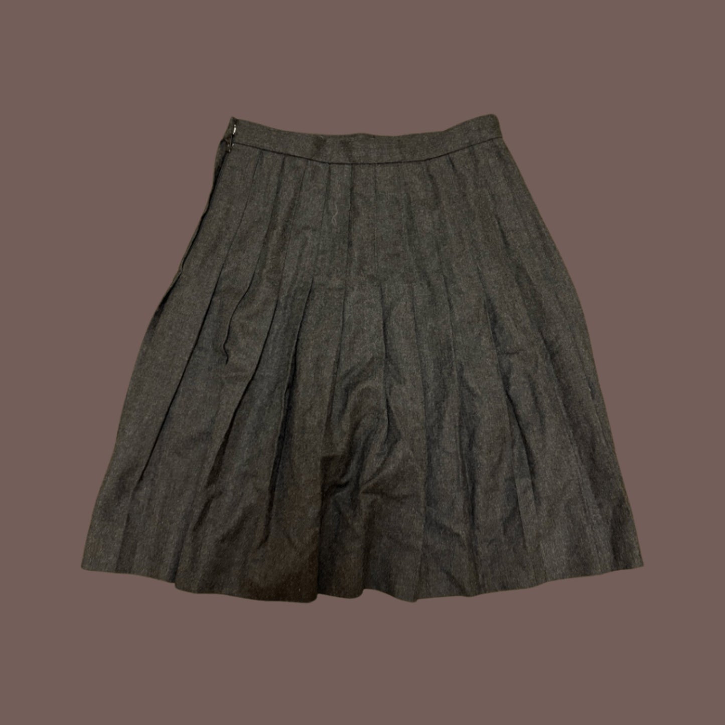 Vintage Talbots Wool Pleated Midi Skirt – 70s Dark Academia