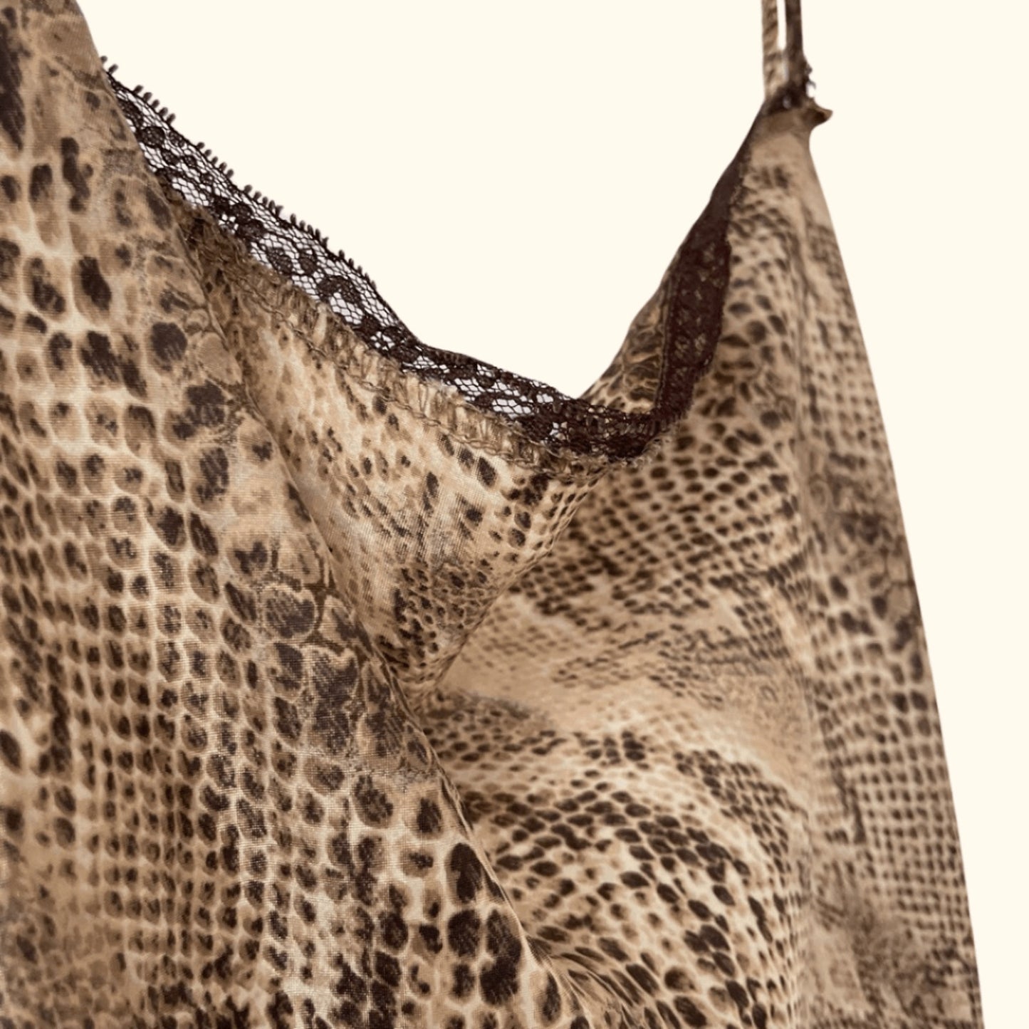 Vintage Innermost Woman Snakeskin Slip Dress – 80s Coquette