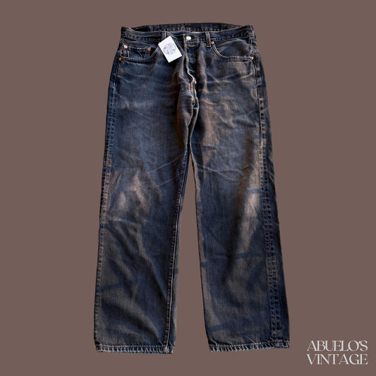 Vintage Levi’s 501 Distressed Black Denim Jeans – 90s Grunge Fade