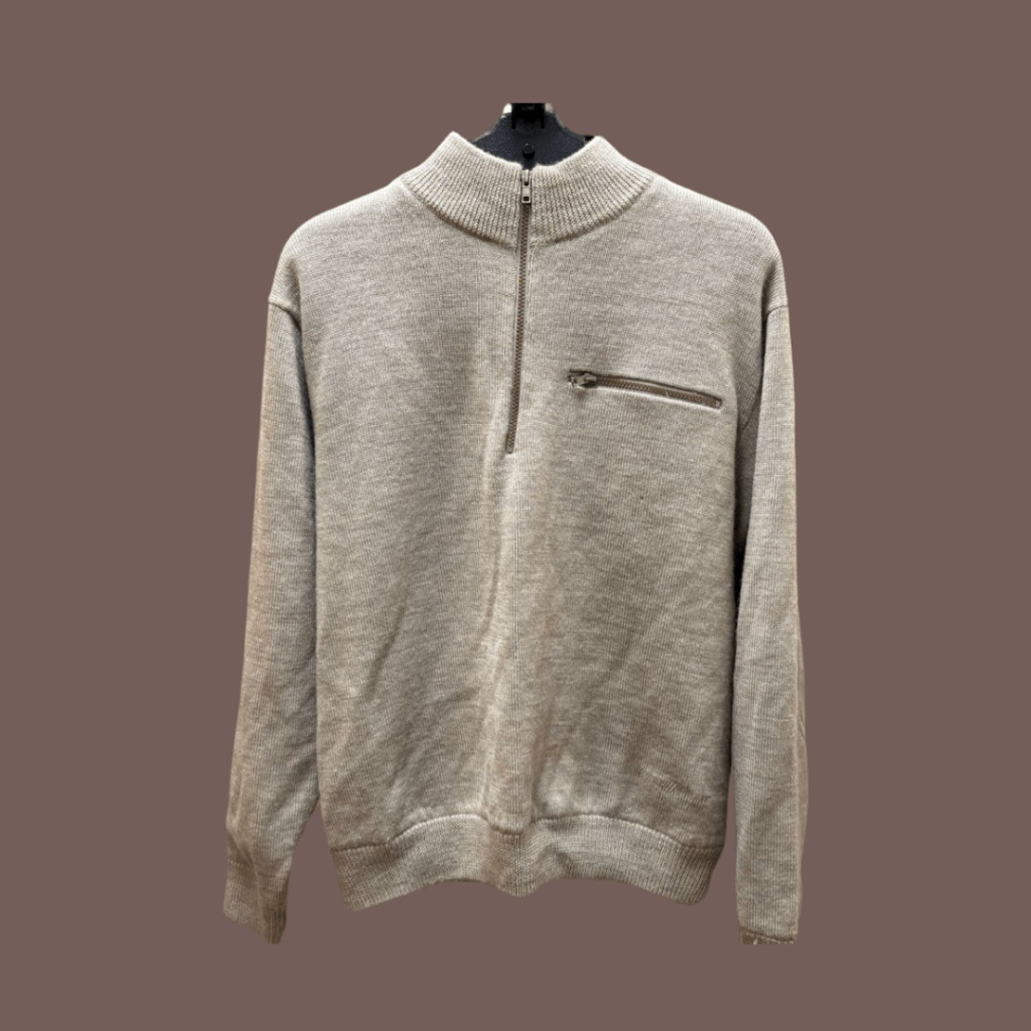 Vintage Cabela’s Beige Wool Blend Half-Zip Sweater – Outdoor Heritage Layer