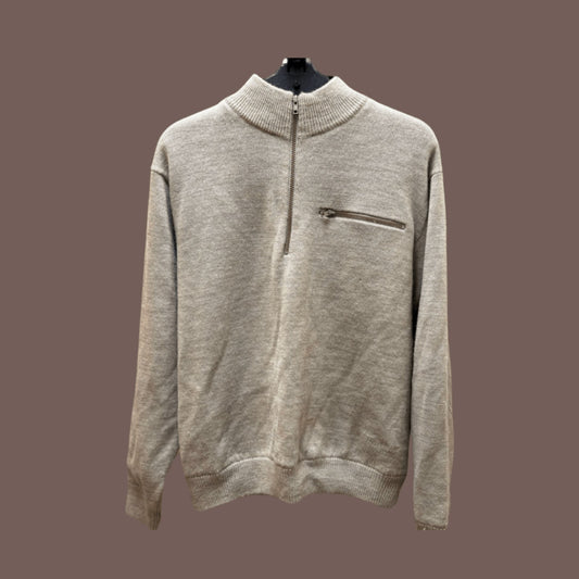 Vintage Cabela’s Beige Wool Blend Half-Zip Sweater – Outdoor Heritage Layer