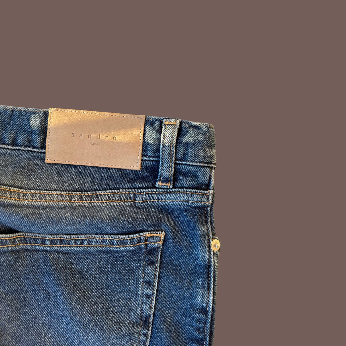 Vintage Sandro Paris Etroit Slim Fit Jeans – Medium Wash Denim