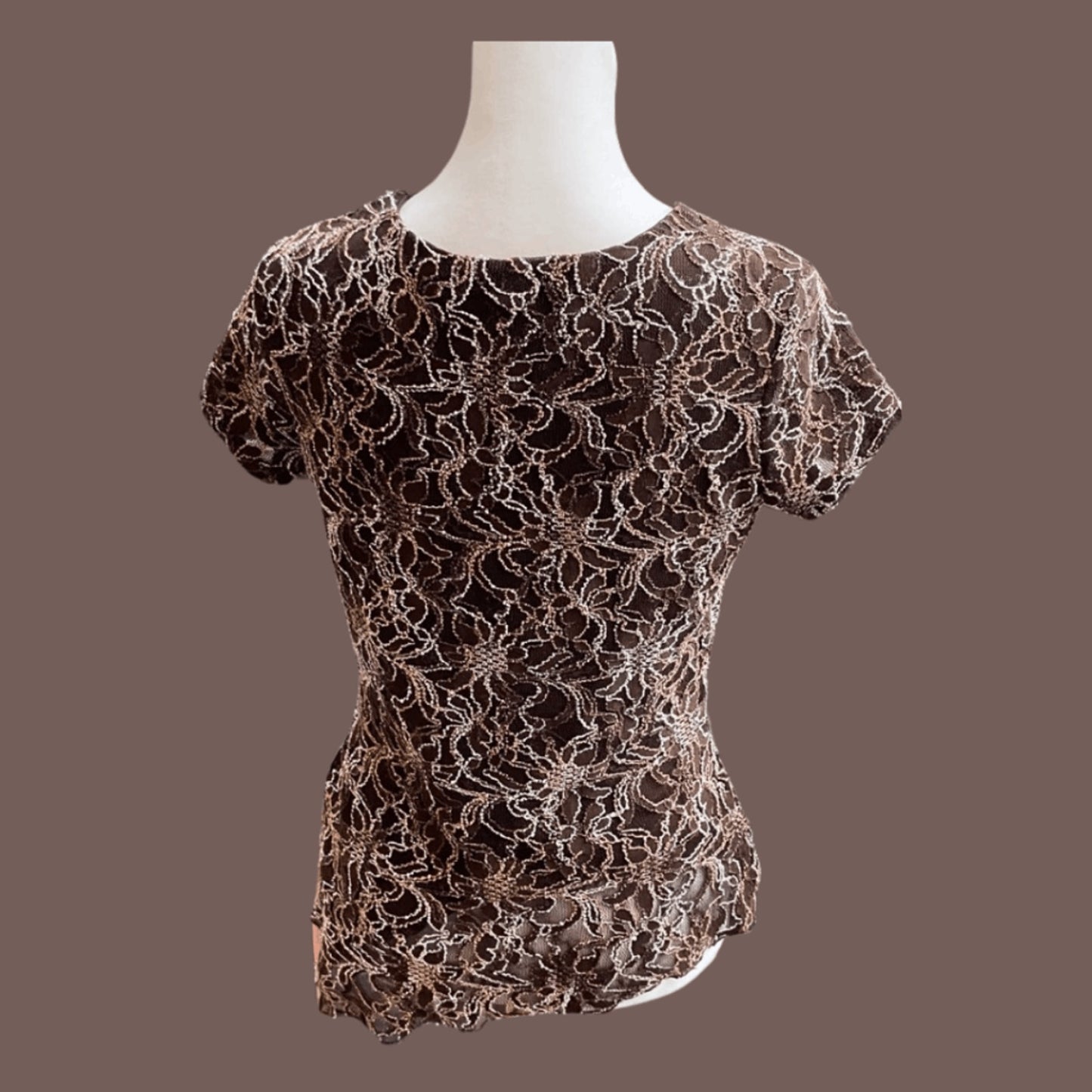 Vintage Style & Co. Beaded Mesh Top – Y2K Baddie Petite