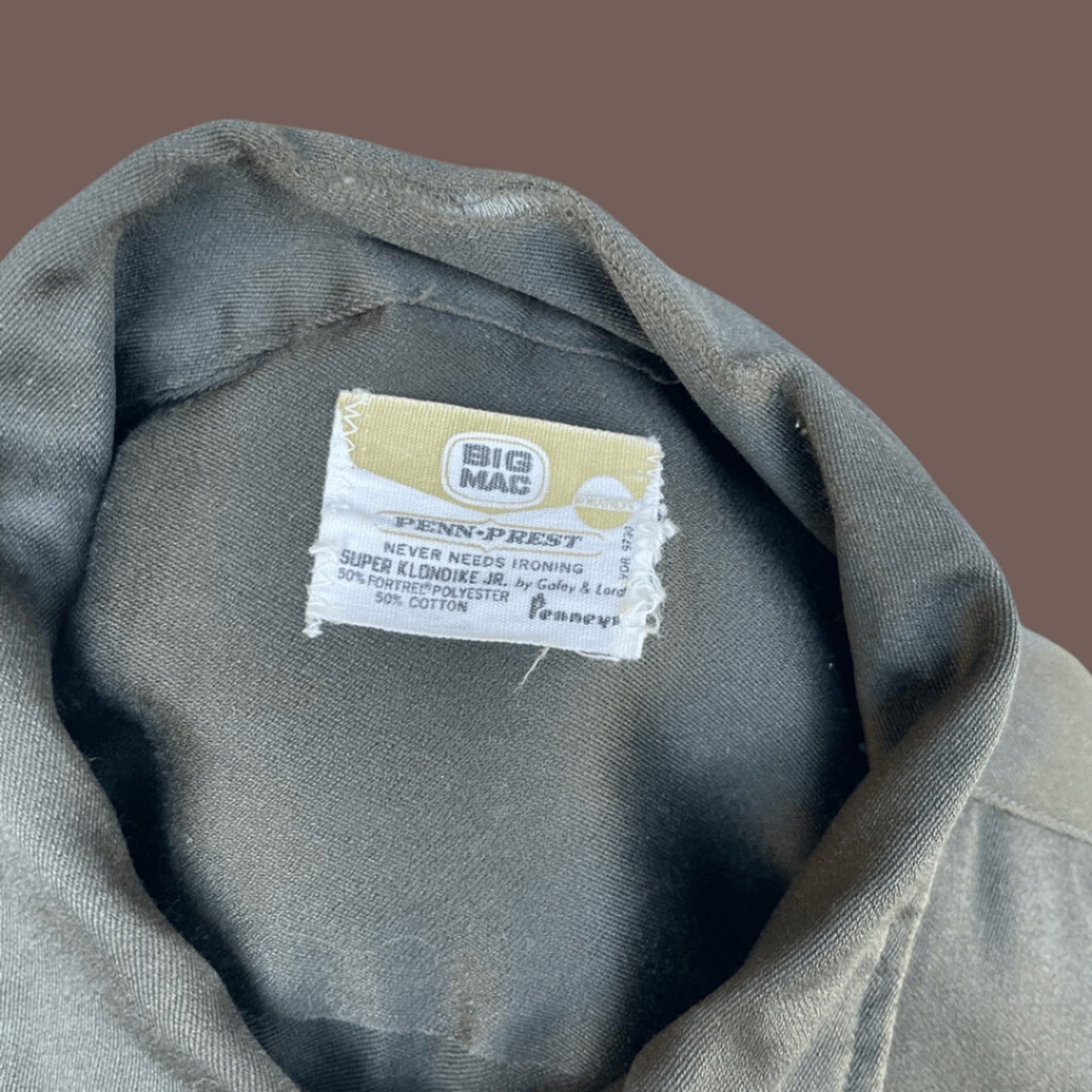 Vintage Big Mac Work Shirt – 60s Brown Minimal Utility