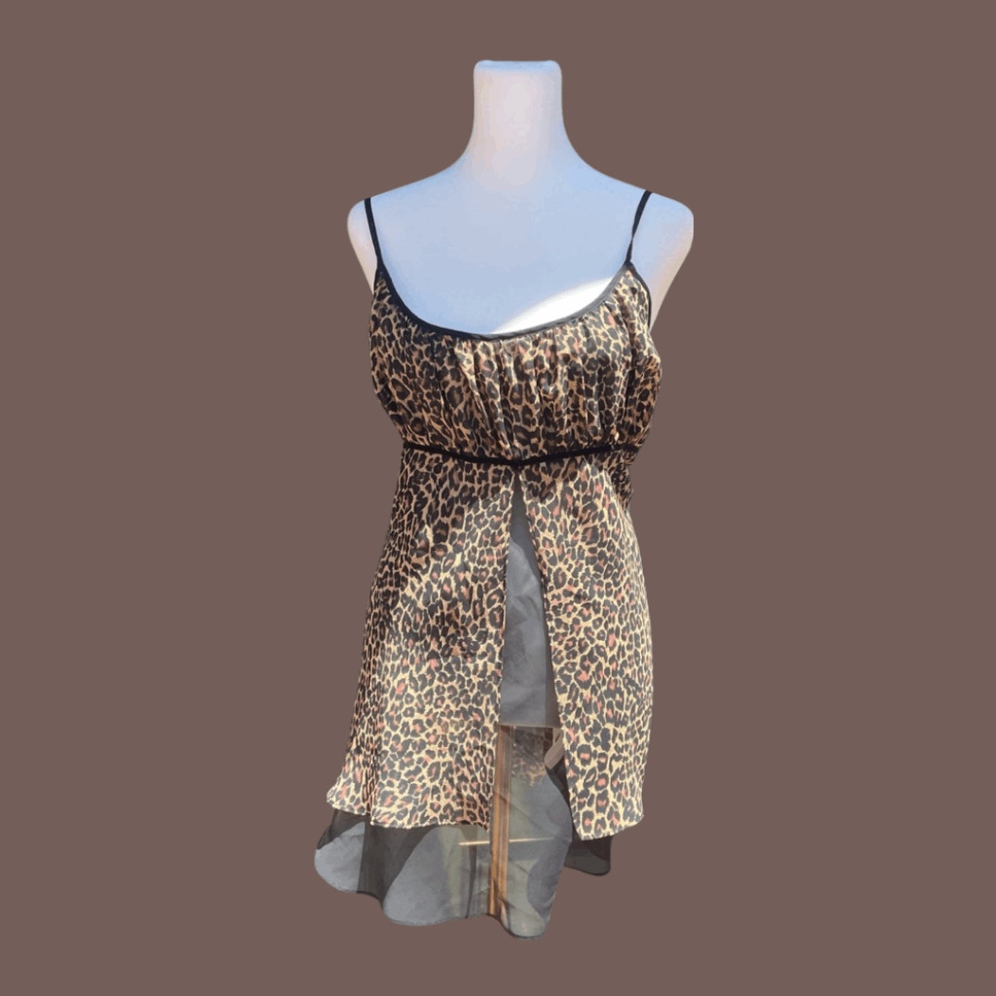 Vintage Delicates Leopard Slip Dress – Y2K Coquette Lingerie