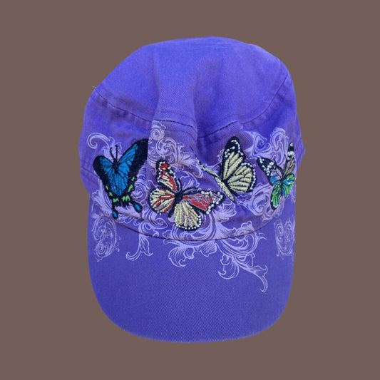 Vintage Oakland Zoo Butterfly Cap – Y2K Kidcore Purple