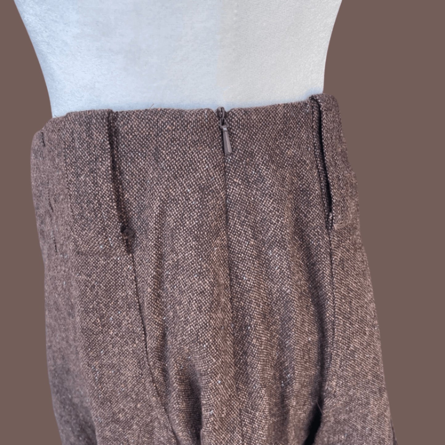 Vintage Grace Dane Lewis Pleated Wool Skirt – Dark Academia Essential
