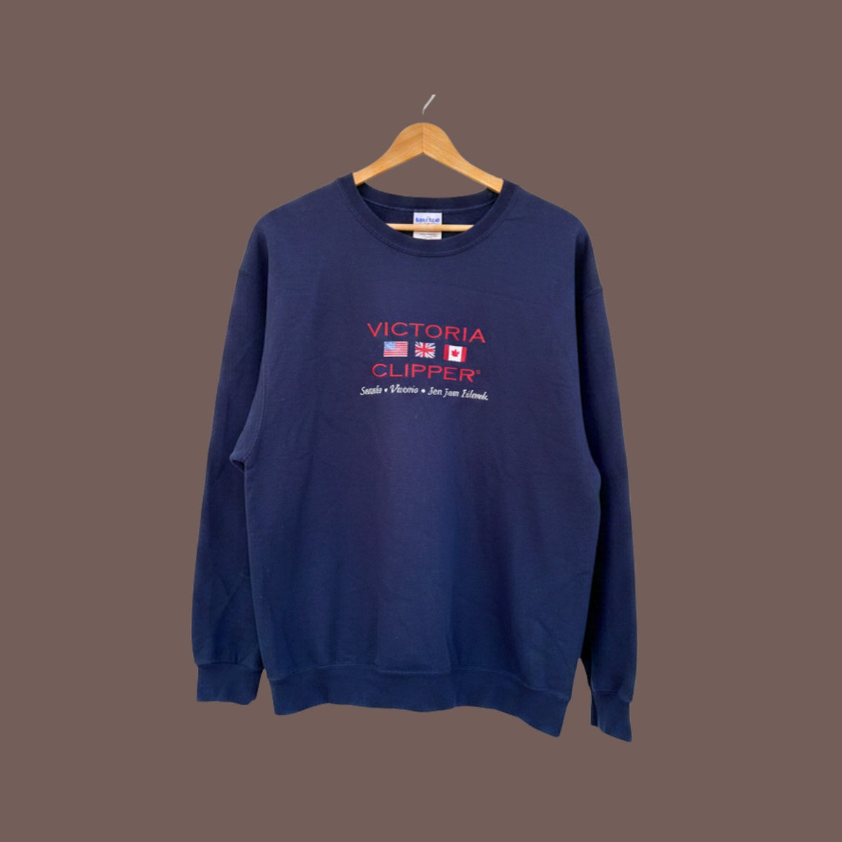 Vintage Victoria Clipper Embroidered Sweatshirt – Nautical 90s