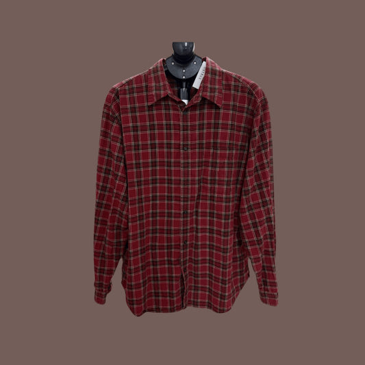 Vintage Gap Red Plaid Button-Down – 90s Grandpacore
