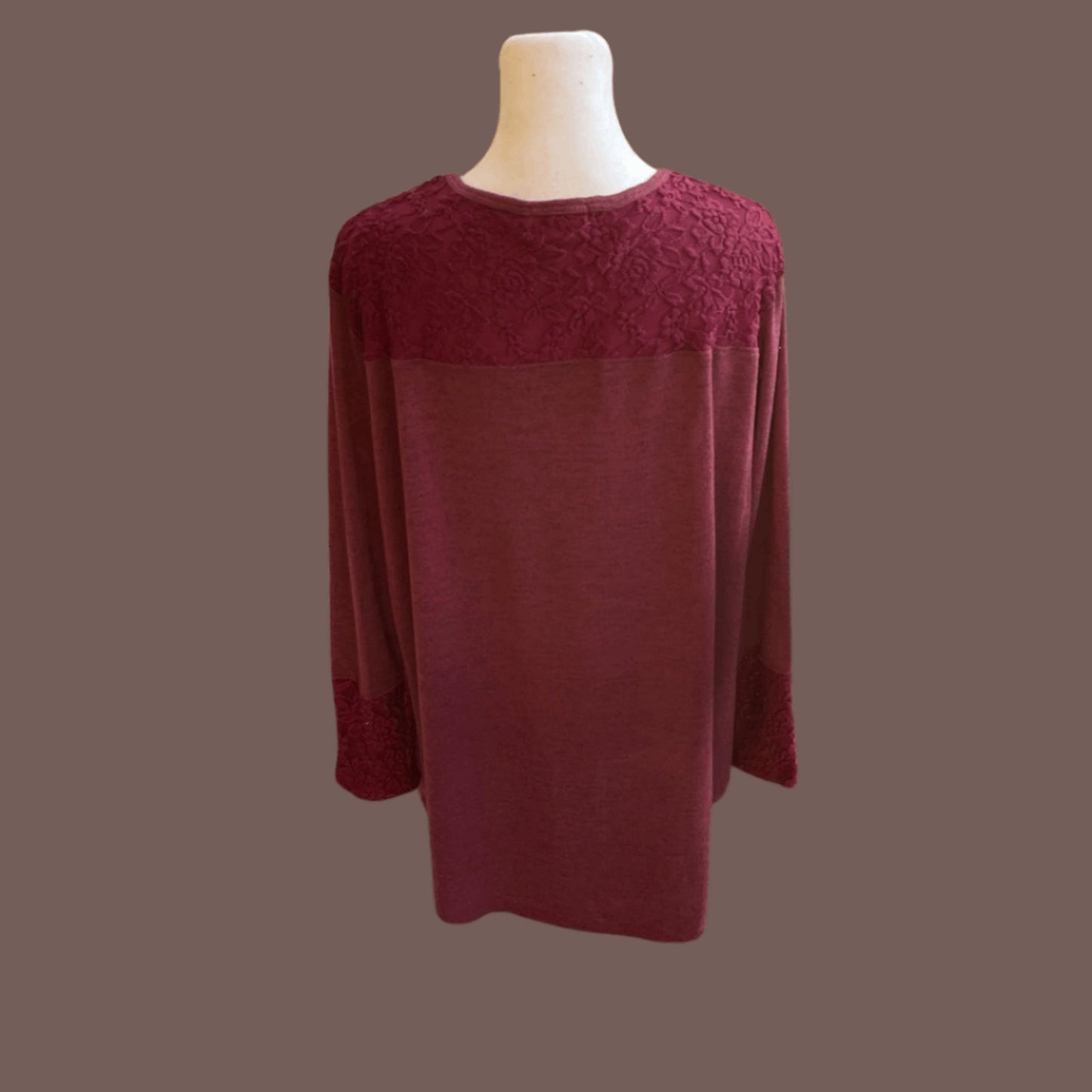 Vintage Oneworld Floral Pullover Top – Boho Casual Red