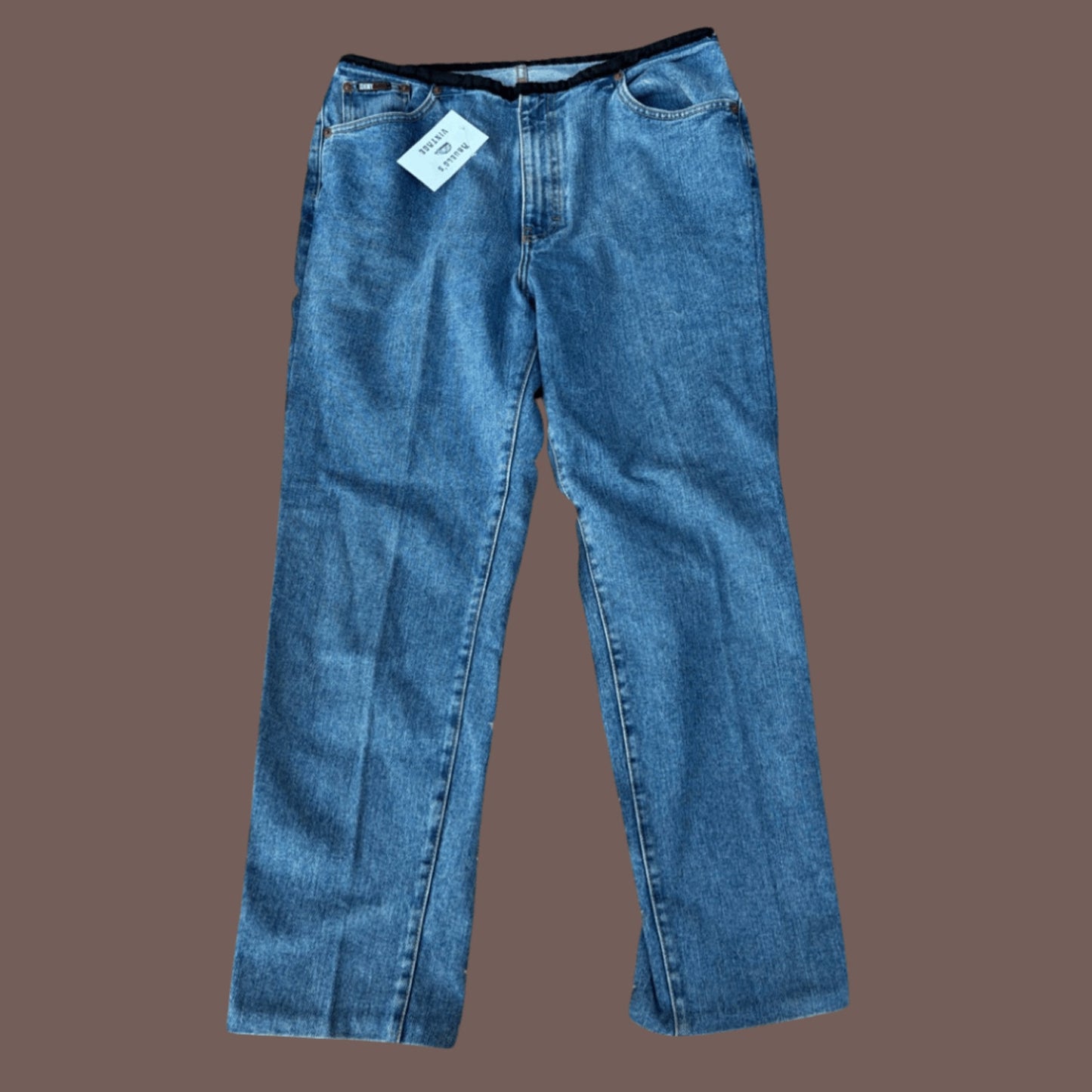 Vintage DKNY Straight Jeans with Raw Waistband – 2000s Edge