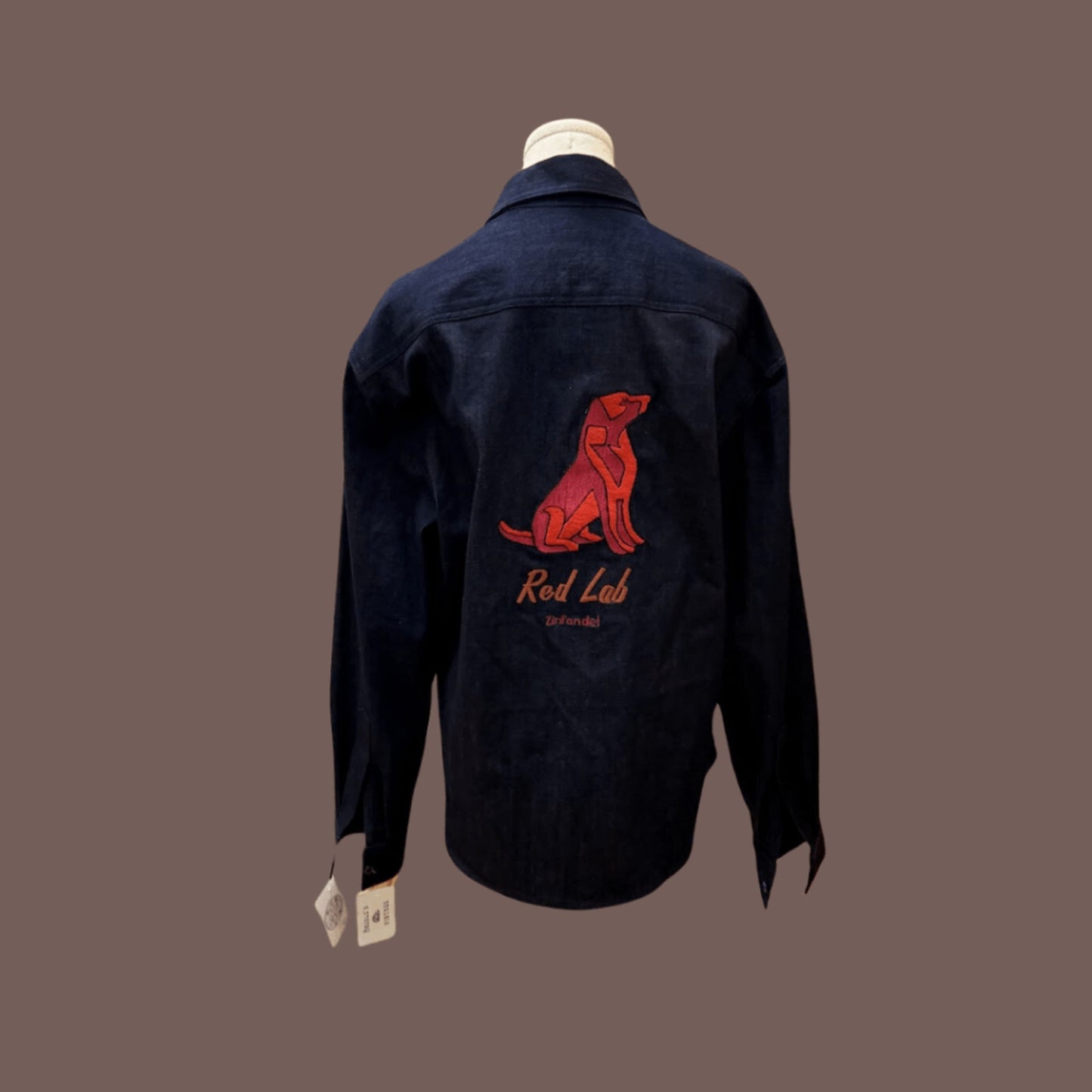 Vintage Al’s Attire Denim Shirt – Red Lab Embroidered Workwear