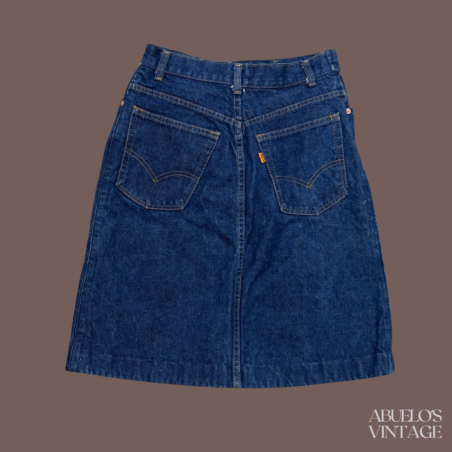 Vintage Levi’s Orange Tab Denim Skirt – 90s A-Line Classic