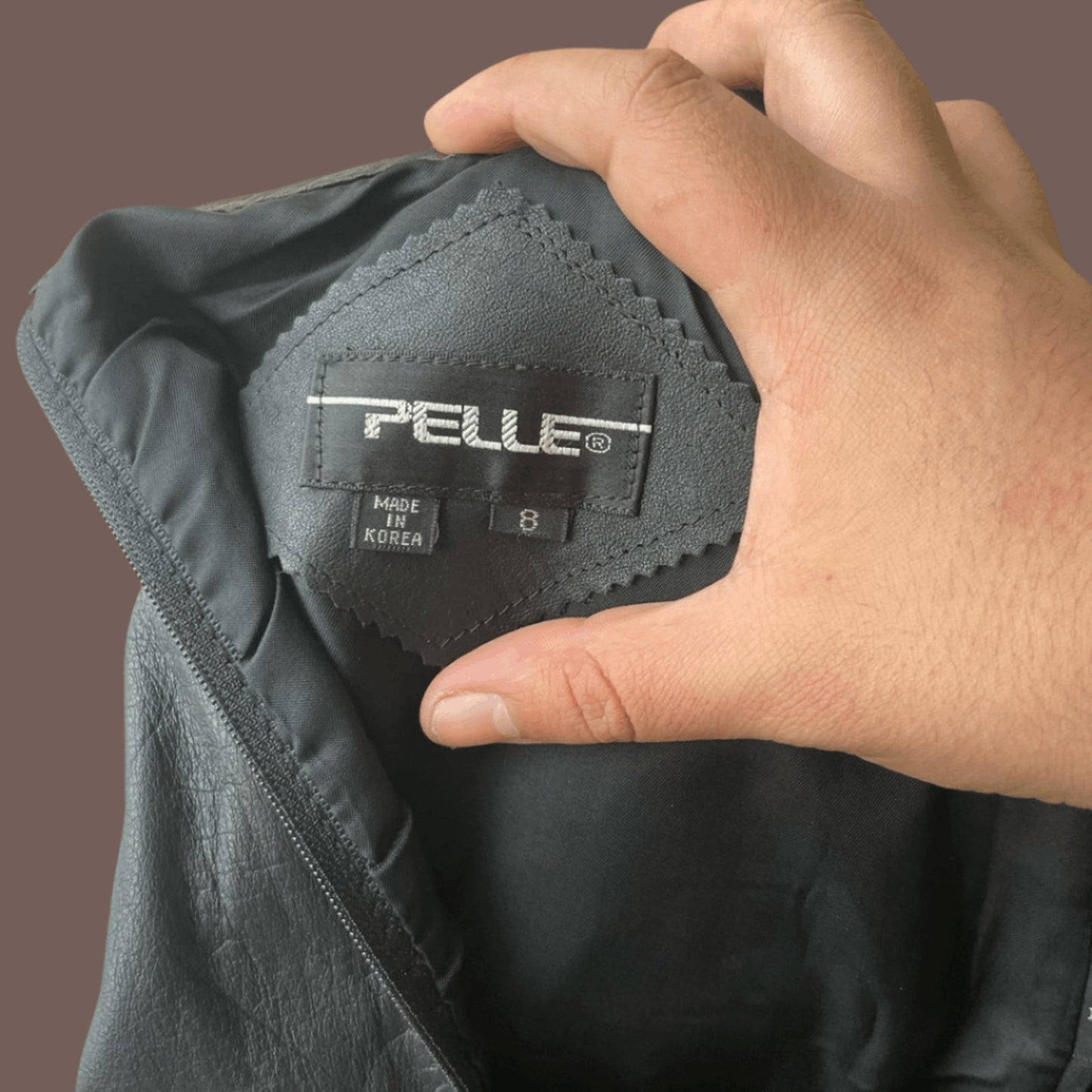 Vintage Pelle Black Leather Mini Skirt – 90s Minimalist Rock