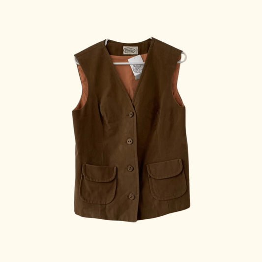 Vintage Frank Lee Suede Vest – 60s Western Minimalism