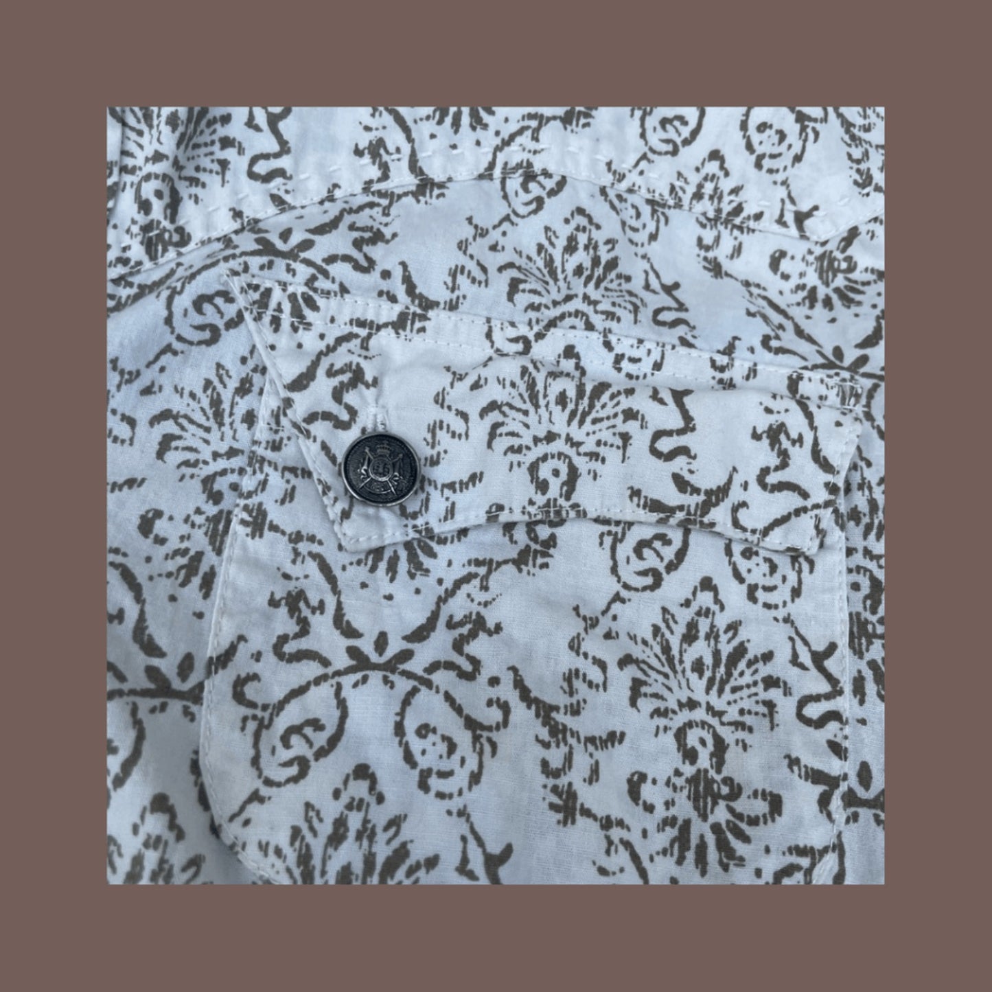 Vintage Adiktd Skull Graphic Button Down – Y2K Western Revival