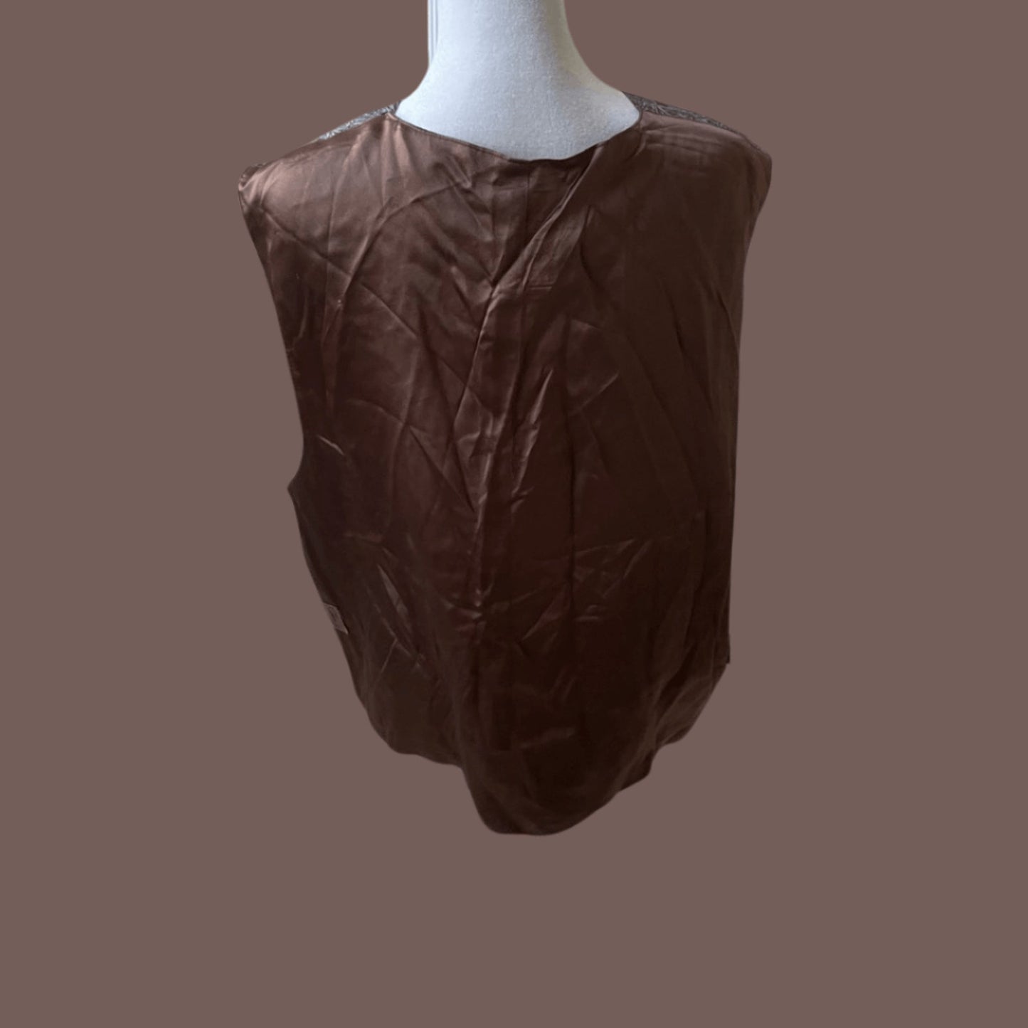 Vintage Chiamare Reversible Silk Vest – Retro Geometric Layer