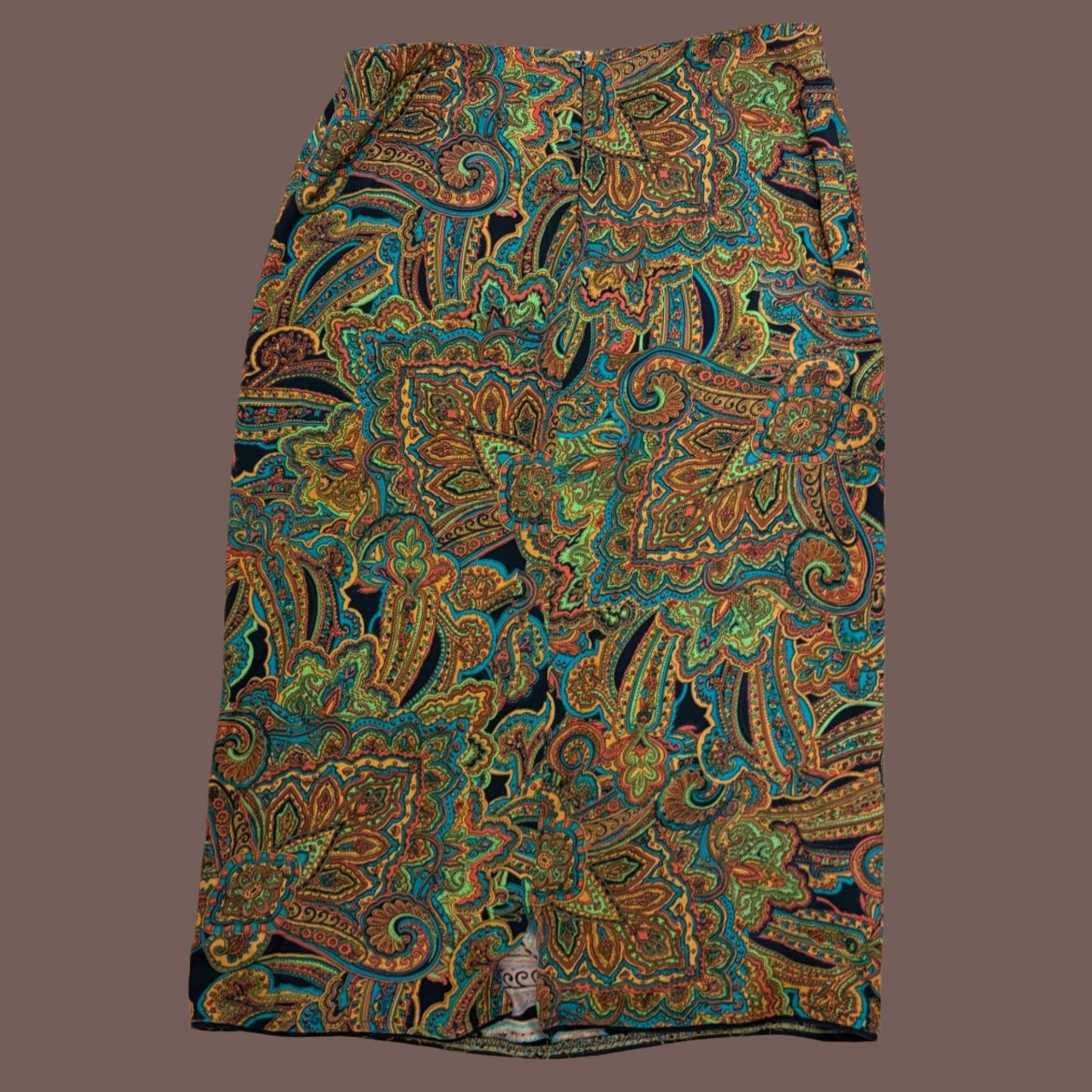 Vintage Clio Paisley Midi Skirt – 90s Indie Darling Print
