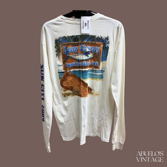 Vintage Kenny Chesney Summertime ’09 Long Sleeve Tee – Y2K Country Tour