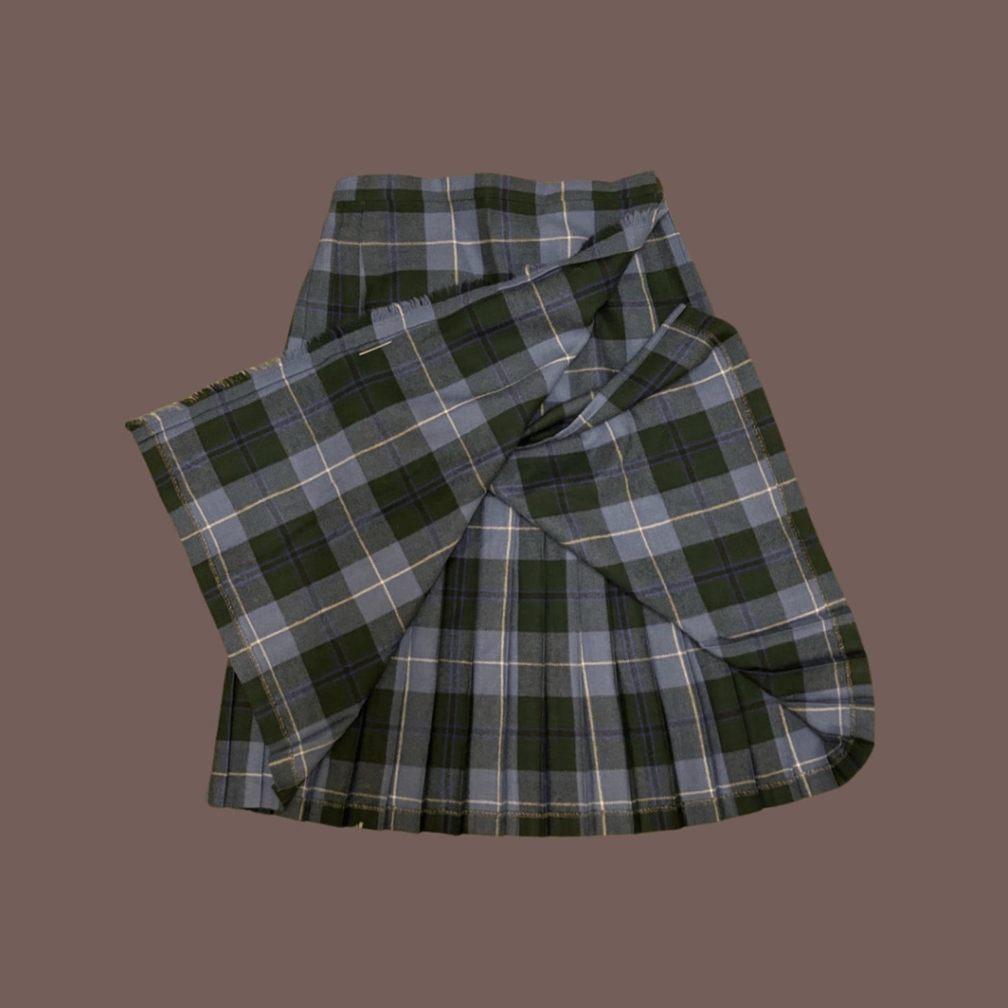 Vintage Pure Wool Plaid Kilt Skirt – 80s Highland Academia