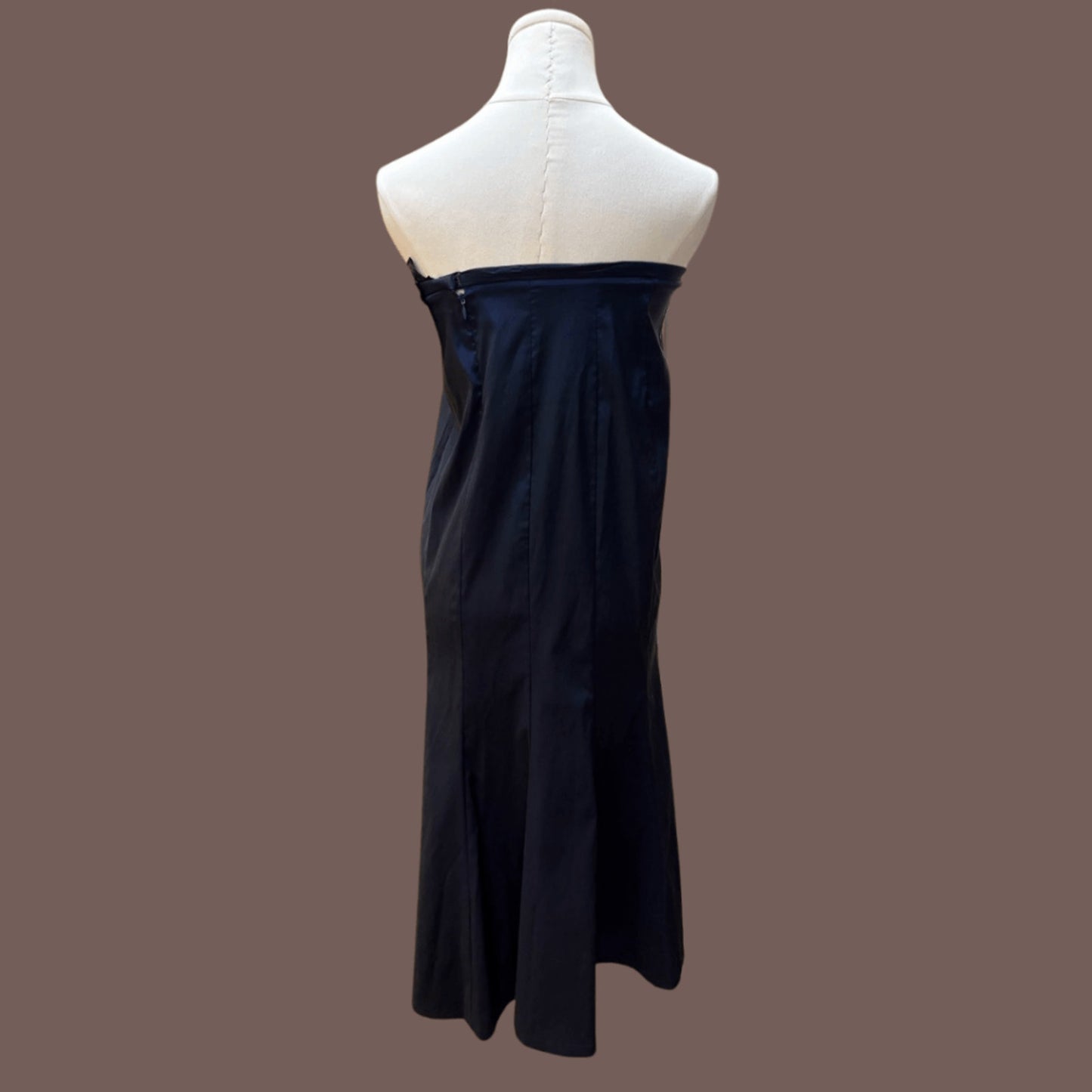 Vintage Xscape Navy Strapless Gown – Y2K Evening Elegance